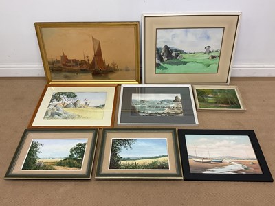 Lot 399 - A quantity of various watercolours depicting...