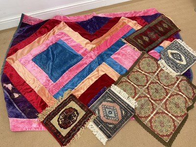 Lot 163 - A decorative velvet throw, 178 x 120cm,...