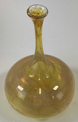 Lot 323 - An amber coloured posy vase, 15cm.
