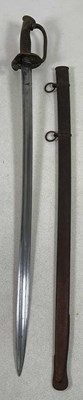 Lot 100 - French calvary sword, indistinct signature to...
