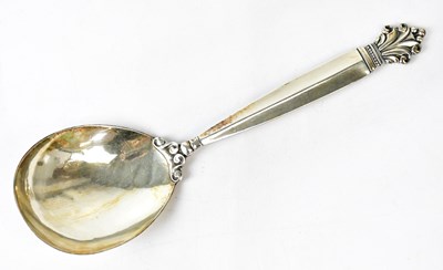 Lot 698 - GEORG JENSEN; a Danish silver acorn serving...