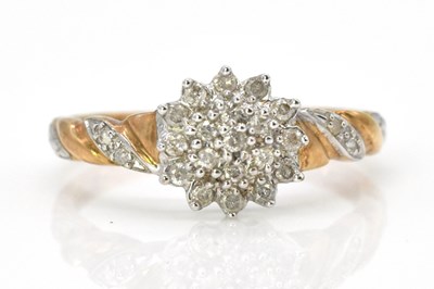 Lot 528 - A 9ct yellow gold dress ring, size S, approx 2....