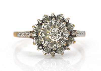 Lot 529 - A 9ct yellow gold floral dress ring, size Q,...