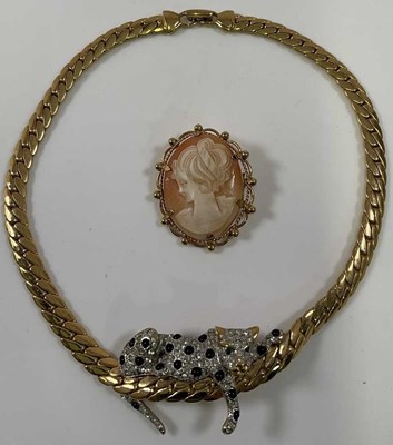 Lot 547 - A Cartier inspired gold plated costume...