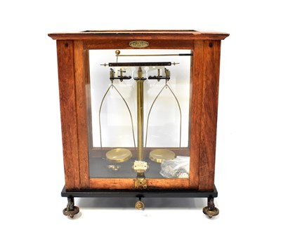 Lot 348 - A vintage Elmer & Amend apothecary/lab scale,...