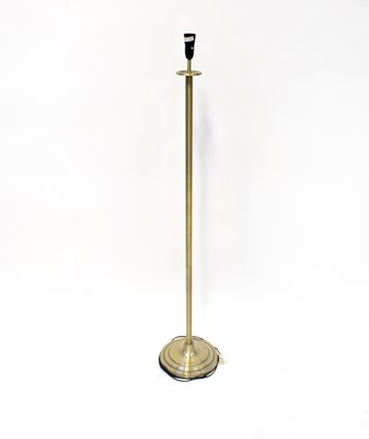 Lot 108 - A metal column standard lamp.