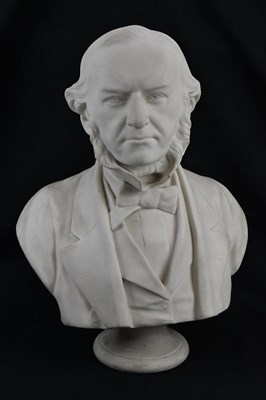 Lot 2454 - ADAMS & CO; a 19th century Parian ware bust of...
