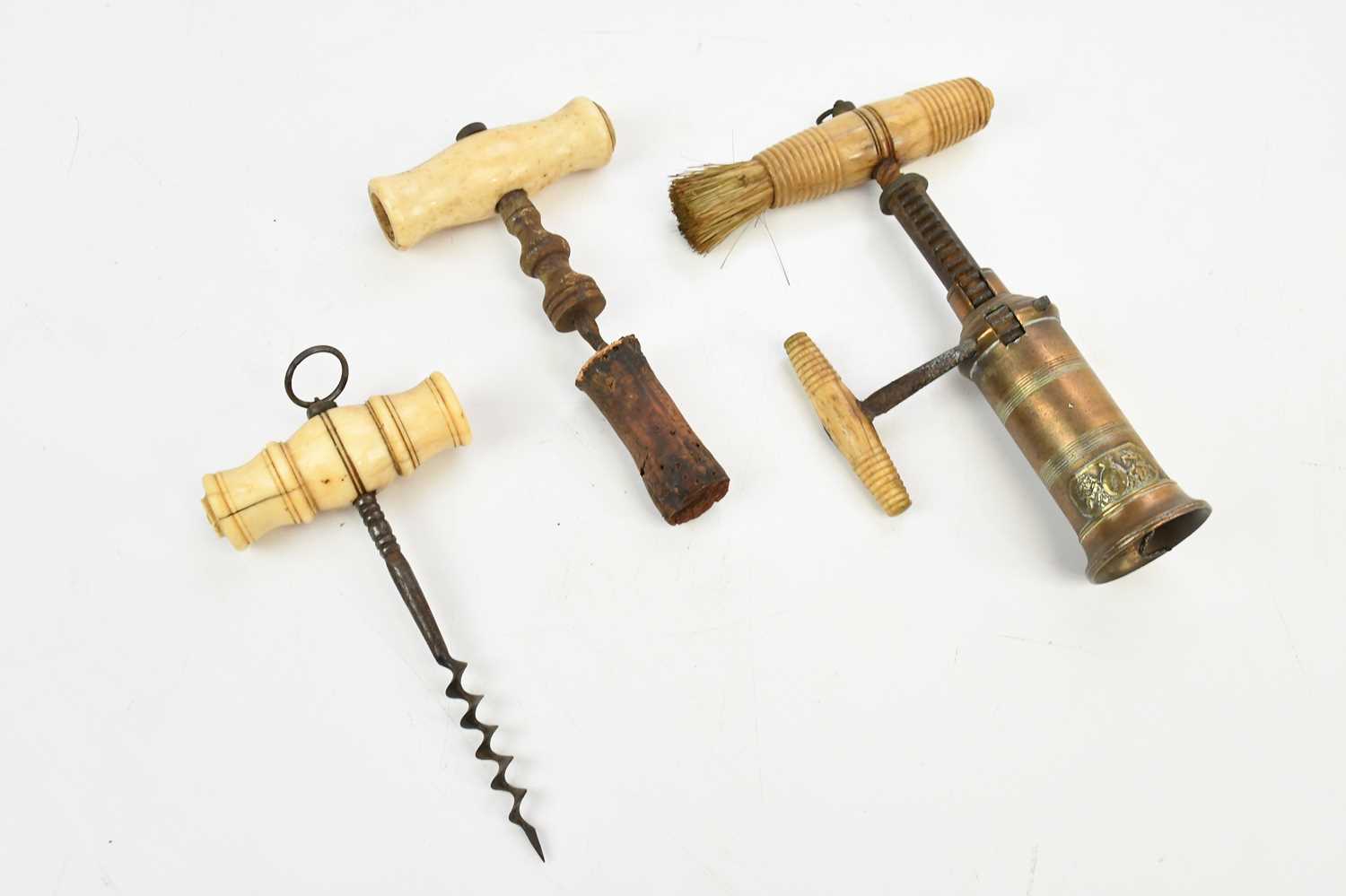 Lot 1547 - A 19th century Kings patent corkscrew with...