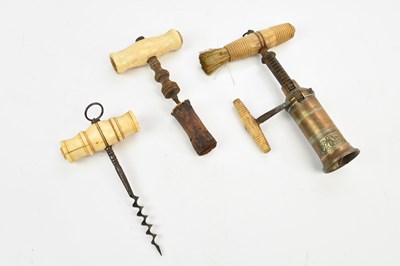 Lot 1547 - A 19th century Kings patent corkscrew with...