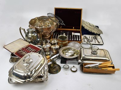 Lot 1601 - A large collection of assorted silver plate...