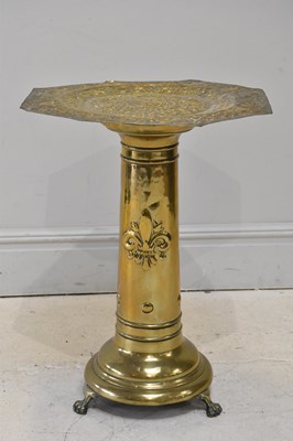Lot 1515A - A brass jardiniere stand, height 73cm,...