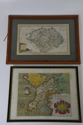 Lot 2176 - SAXTON; an original hand tinted map of...