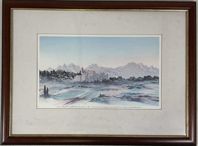 Lot 379 - HM KING CHARLES III; print, a view of the...