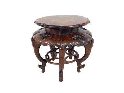 Lot 331 - A 19th century Chinese hardwood tabletop...
