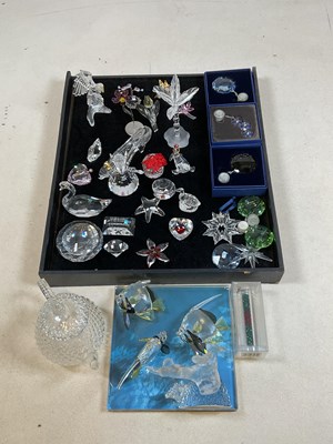 Lot 330 - SWAROVSKI; a quantity glass ornaments...