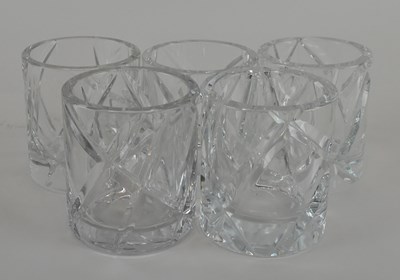Lot 570 - SKOGSBERG & SMART; a set of five cut crystal...