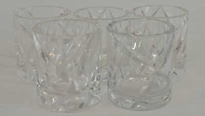 Lot 571 - SKOGSBERG & SMART; a set of five cut crystal...