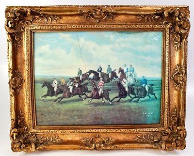 Lot 134 - AFTER A. G. VEAL; a printed Vienna tile, horse...