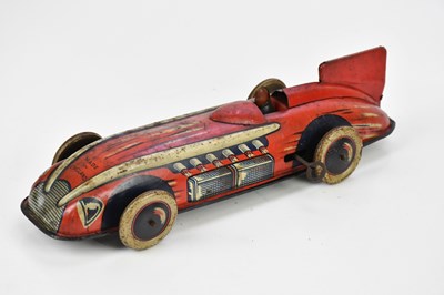 Lot 2020 - A Well's tinplate racing car, in the form of a...