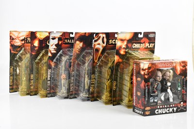 Lot 2023 - Seven boxed Movie Maniacs action figures, to...