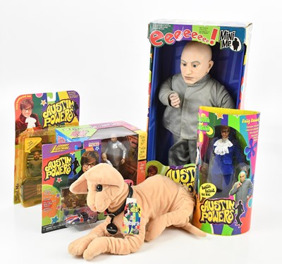 Lot 2050 - Six Austion Powers action figures and plushies,...