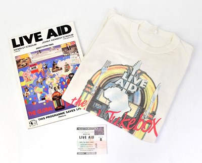 Lot 721 - LIVE AID; three items relating to the pop...