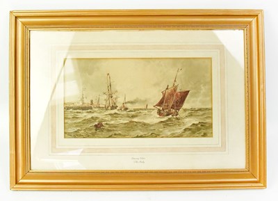 Lot 766 - T. B. HARDY; watercolour, 'Entering Calais',...