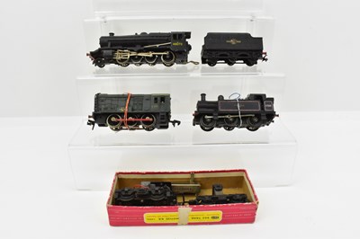 Lot 216 - HORNBY; three OO gauge engines, coal truck and...