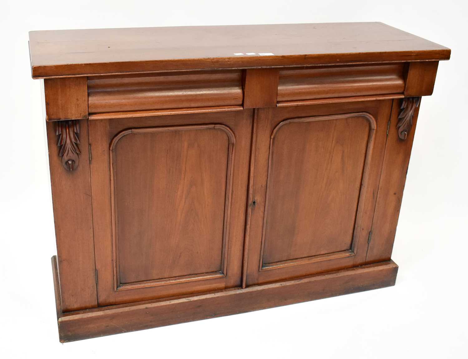 Lot 1 - A Victorian mahogany chiffonier with a pair of...