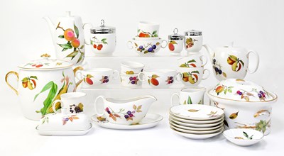 Lot 141 - ROYAL WORCESTER; an 'Evesham Ware' part dinner...