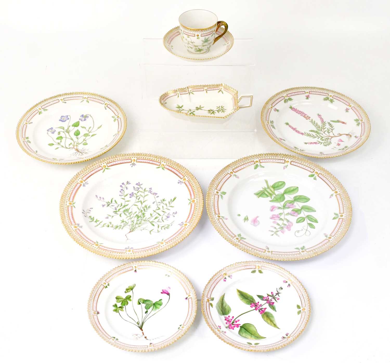 Lot 144 - ROYAL COPENHAGEN; 'Flora Danica' ware,...