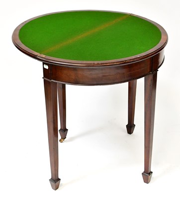 Lot 15 - An early 20th century mahogany demi-lune...