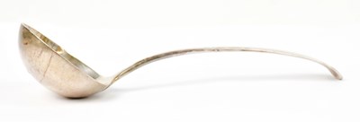 Lot 1083 - A George III hallmarked silver sauce ladle,...