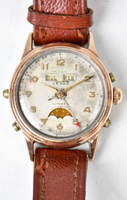 Lot 1391 - An Enicar Venus wristwatch, white dial set...