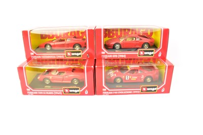 Lot 271 - BBURAGO; four 1:24 scale models of Ferraris,...