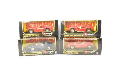 Lot 270 - BBURAGO; four 1:24 scale models of Ferraris,...