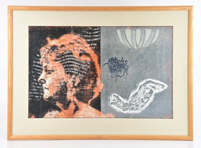 Lot 47 - TOM WOOD (Born 1955); linocut'A Glimpse of...