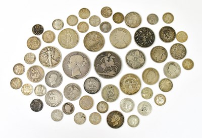 Lot 1216 - A collection of silver coinage, to include an...