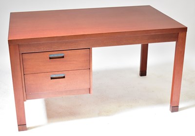 Lot 2 - A mid-century stained teak desk, with...