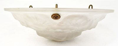 Lot 75 - DEGUÉ; a circa 1930s French frosted glass...