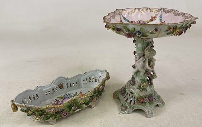 Lot 274 - A circa 1900 Continental porcelain cherubic...