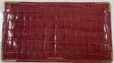 Lot 503 - ASPREY; a vintage red crocodile leather and...