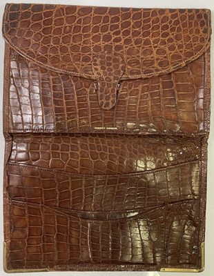 Lot 504 - ASPREY; a vintage brown crocodile leather and...