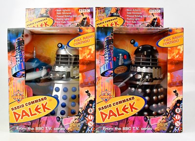 Lot 517 - DOCTOR WHO; two radio command Daleks from the...