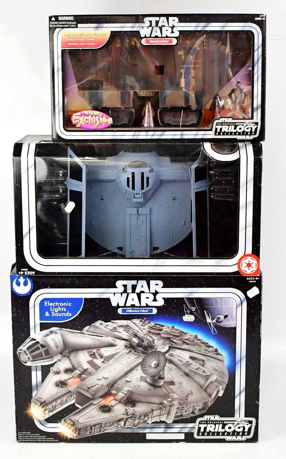 Lot 615 - STAR WARS; three boxed 'The Original Trilogy...