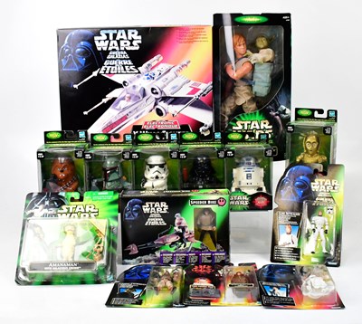 Lot 628 - STAR WARS; various carded and boxed figures...