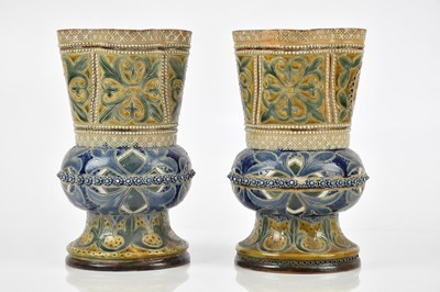 Lot 60 - JOHN BROAD FOR DOULTON LAMBETH; a pair of...