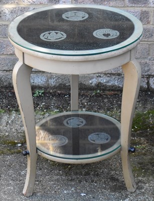 Lot 88 - A modern painted two tier circular side table,...