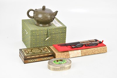 Lot 1553 - A modern Chinese teapot, with character mark...