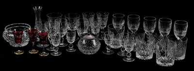 Lot 1724 - A collection of cut glass including four...